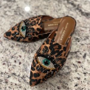 Kurt Geiger Leopard Print Mules